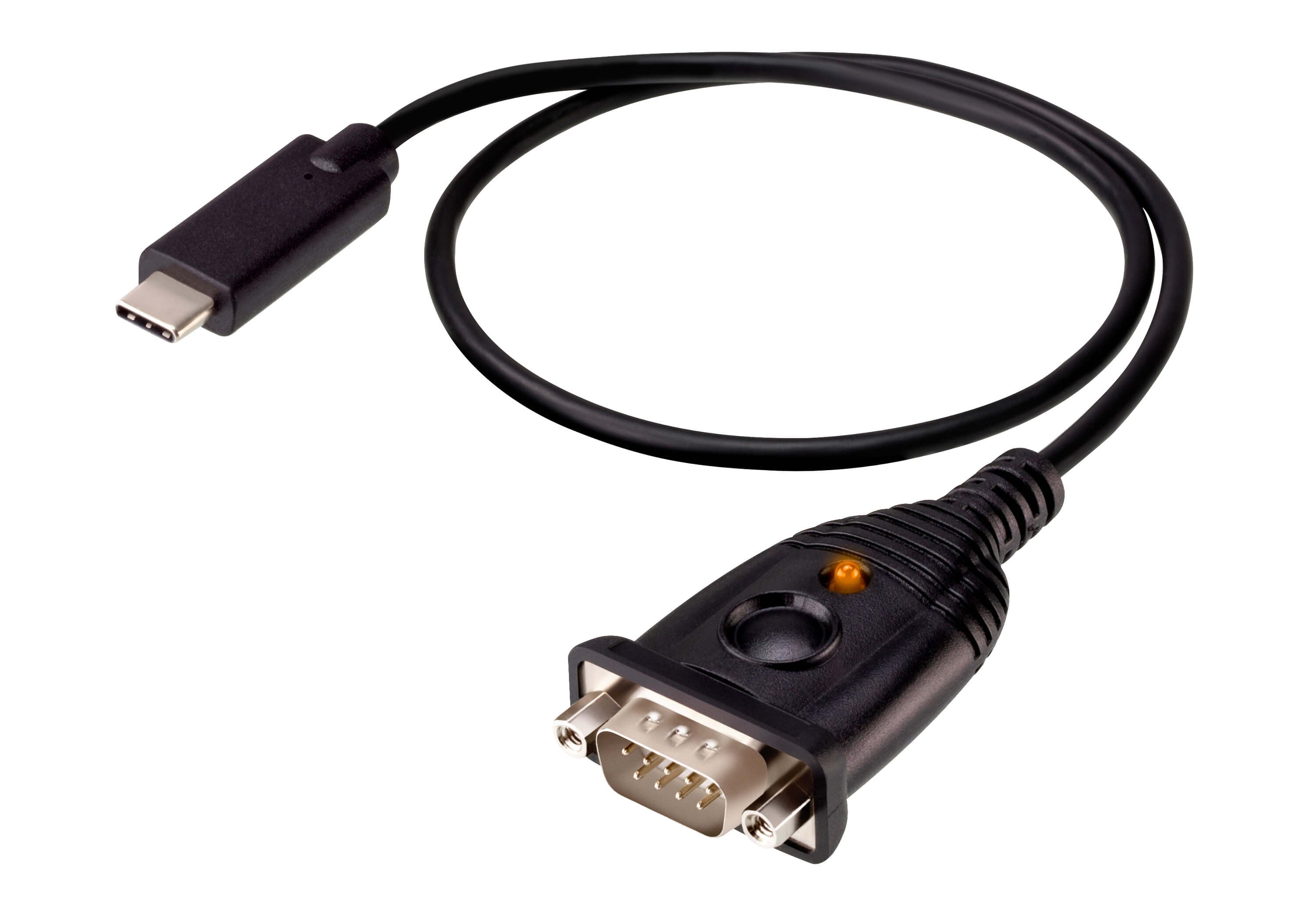 ATEN UC232C serial cable Black 0.45 m USB Type-C DB-9 - UC232C - eCommerce Business Prime