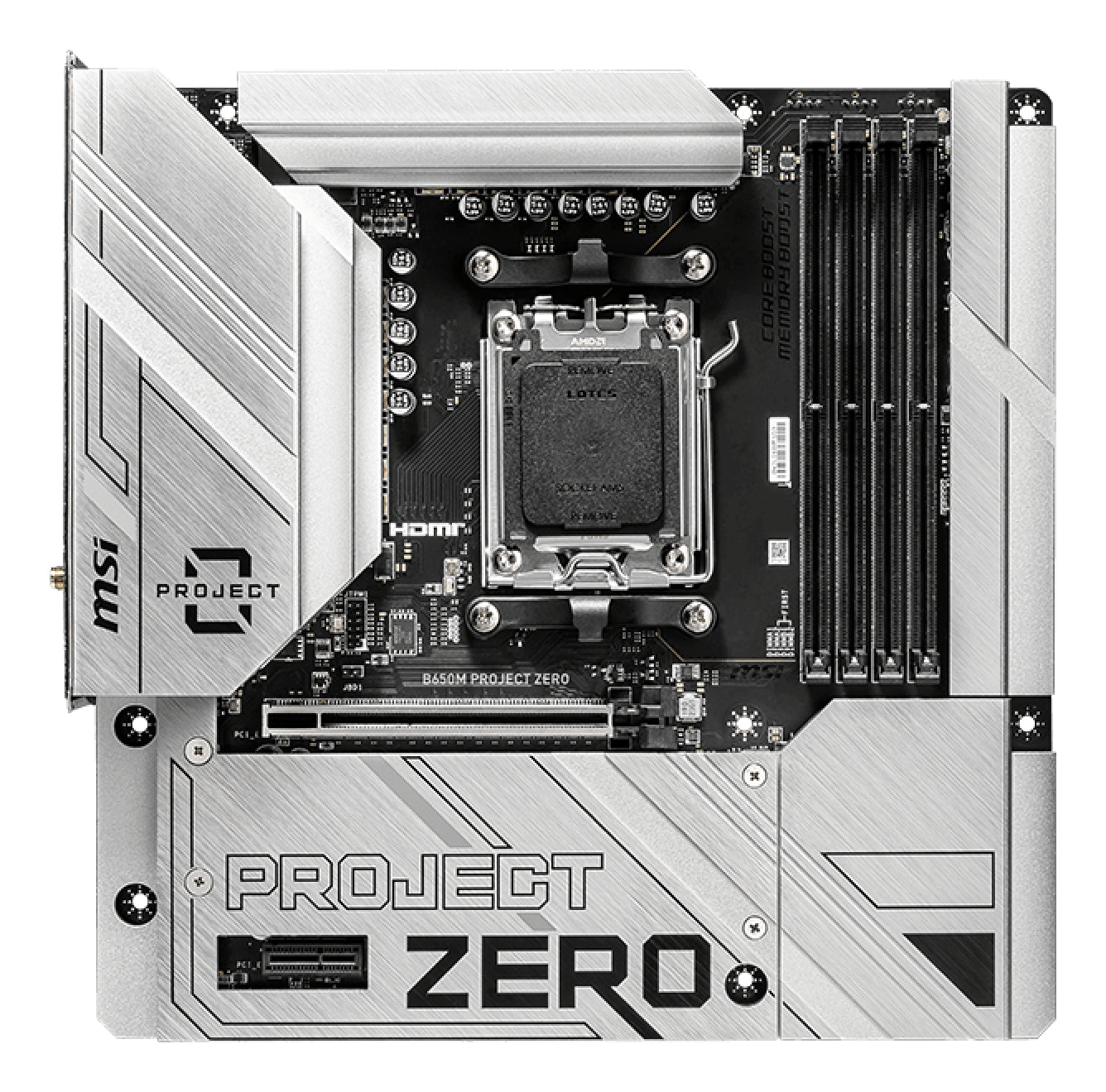 MSI B650M PROJECT ZERO motherboard AMD B650 Socket AM5 micro ATX - B650MPZERO - eCommerce Business Prime