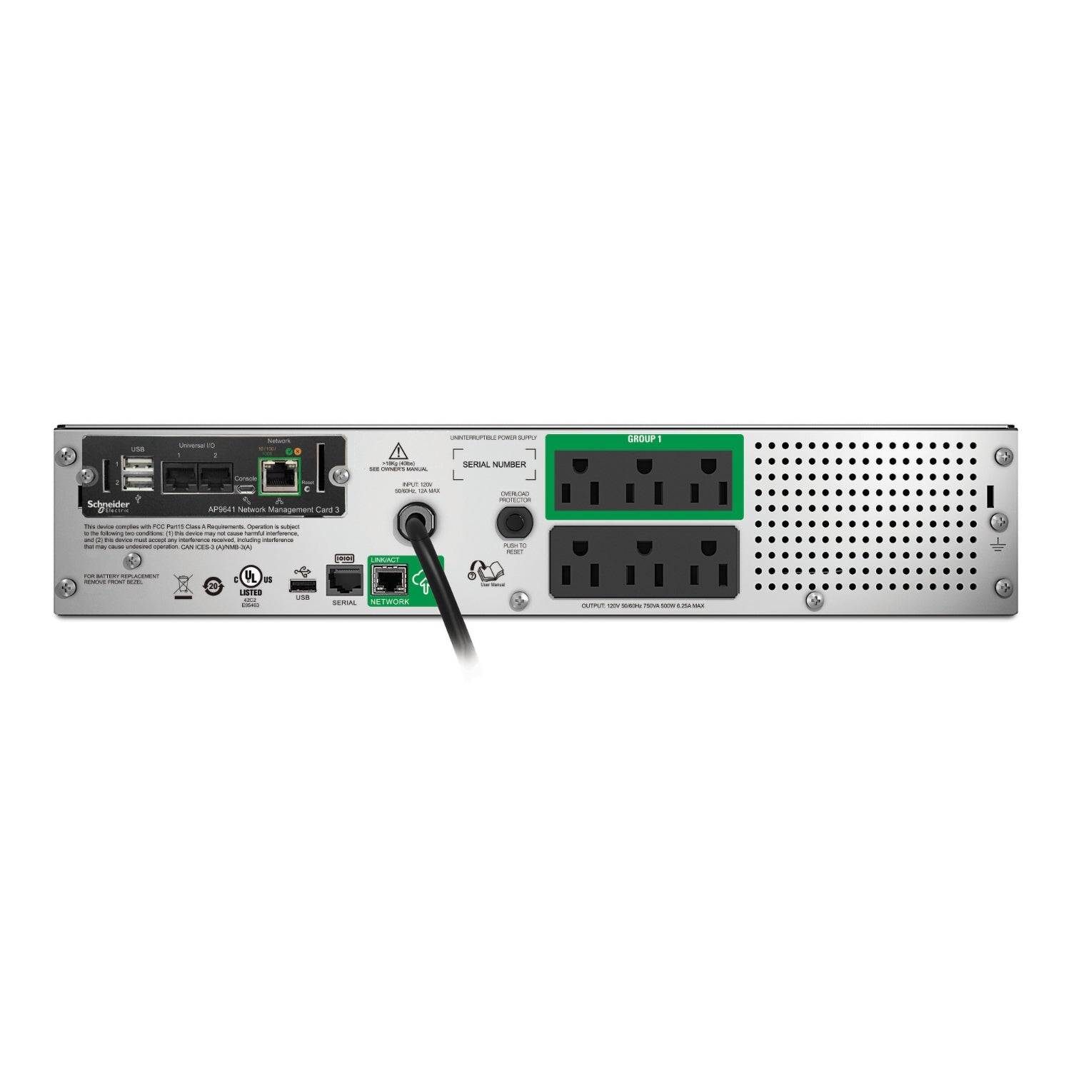 APC SMT750RM2UCNC uninterruptible power supply (UPS) Line-Interactive 0.75 kVA 0.4 W 6 AC outlet(s) - SMT750RM2UCNC - eCommerce Business Prime