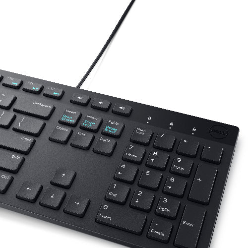 Black keyboard on a white background
