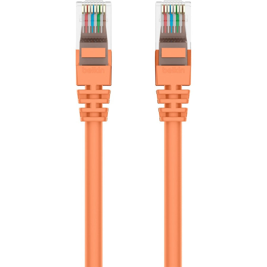 Belkin Cat5e Patch Cable - RJ-45 Male Network - RJ-45 Male Network - 10ft - Orange - eCommerce Business Prime
