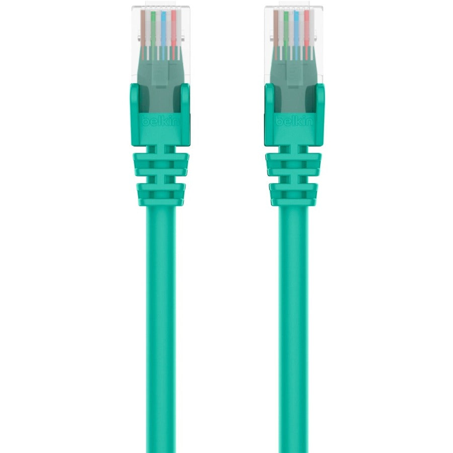 Belkin Cat5e Patch Cable - RJ-45 Male Network - RJ-45 Male Network - 15ft - Green - A3L791-15-GRN-S - eCommerce Business Prime