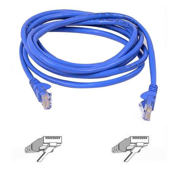 Belkin Cat5e Network Cable - RJ-45 Male Network - RJ-45 Male Network - 15ft - Blue - A3L791-15-BLU-S - eCommerce Business Prime