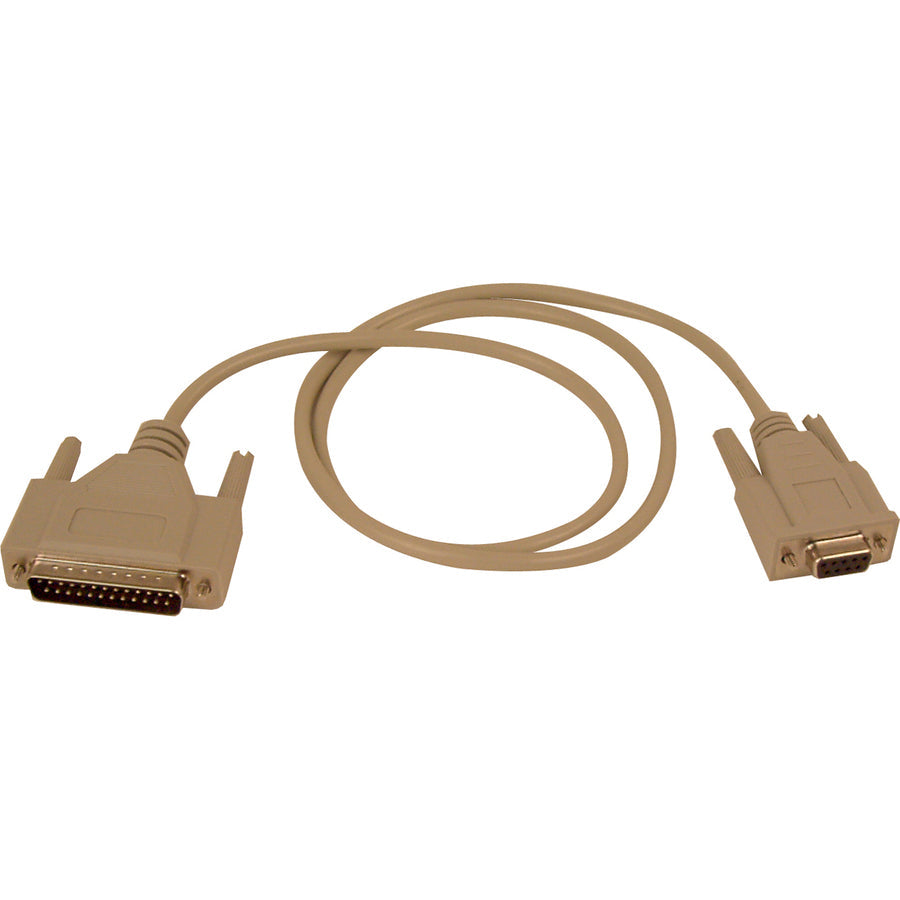 Belkin Pro Series Modem Serial Cable - DB-25 Male Modem - DB-9 Female - 25ft - Gray - F2L088-25 - eCommerce Business Prime