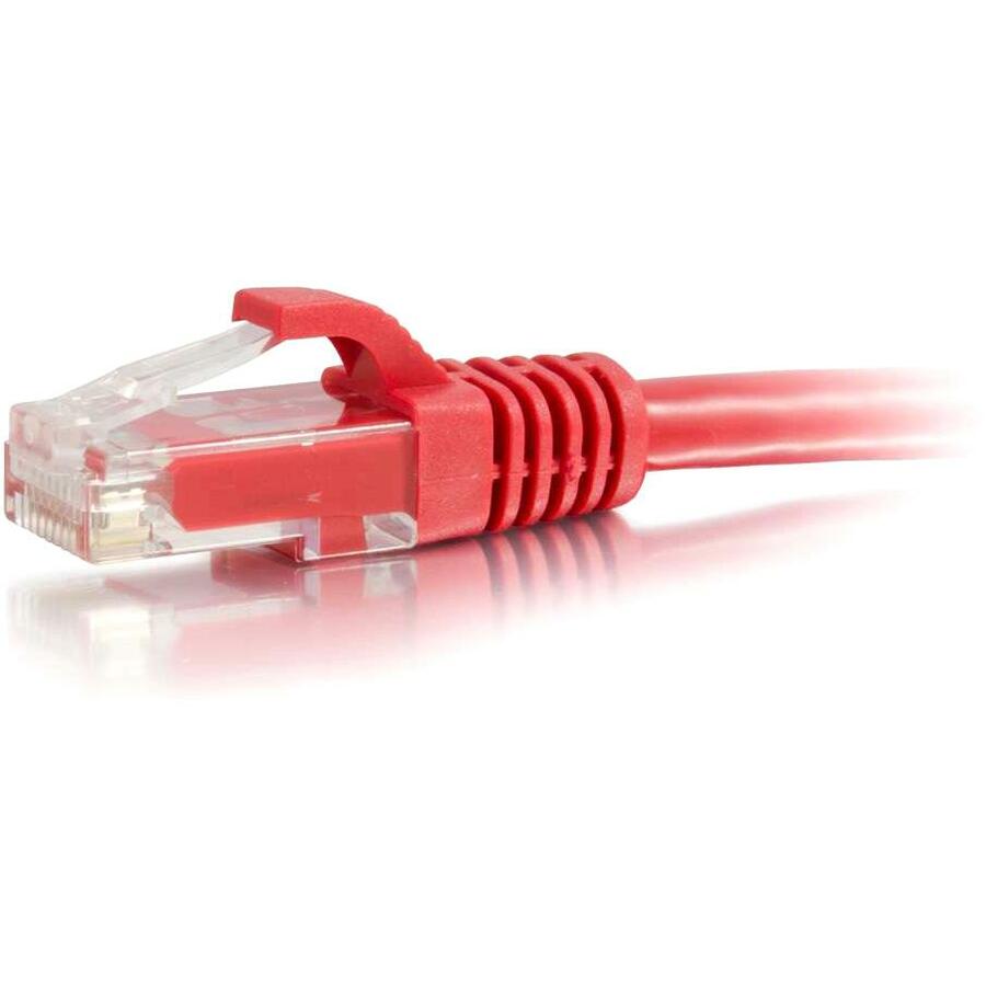 C2G 10ft Cat6 Ethernet Cable - Snagless Unshielded (UTP) - Red - Category 6 for Network Device - RJ-45 Male - RJ-45 Male - 10ft - Red - 27183 - eCommerce Business Prime
