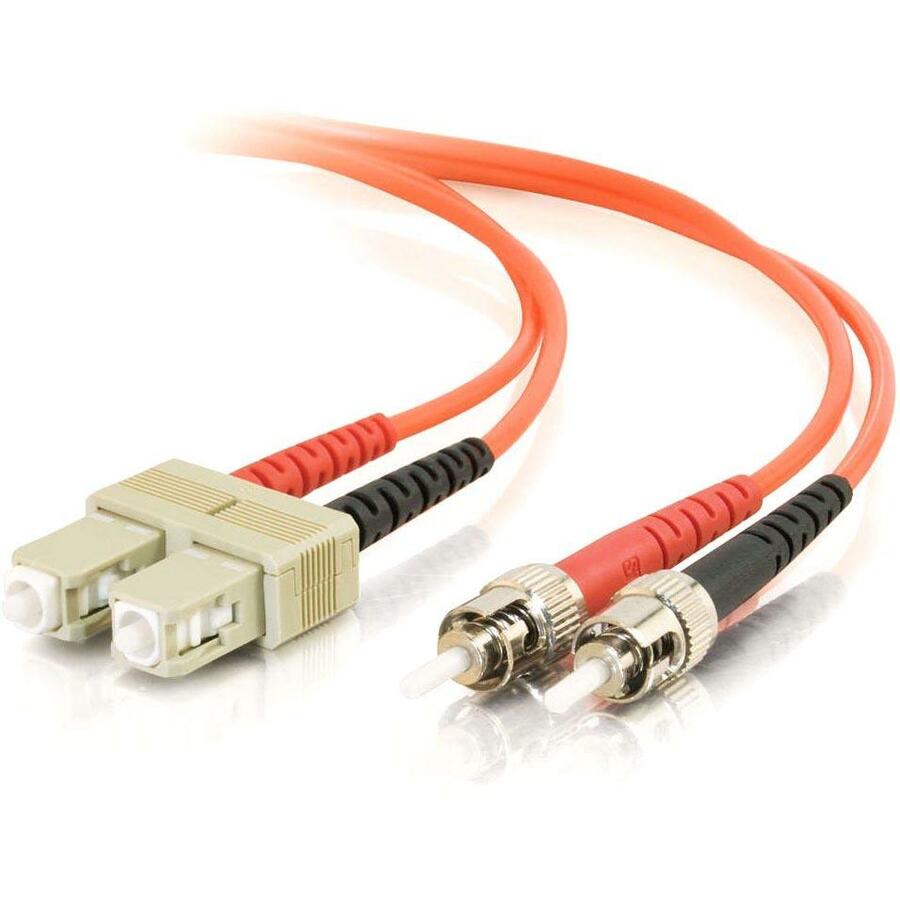 C2G-1m SC-ST 62.5/125 OM1 Duplex Multimode PVC Fiber Optic Cable - Orange - Fiber Optic for Network Device - SC Male - ST Male - 62.5/125 - Duplex Multimode - OM1 - 1m - Orange - 09128 - eCommerce Business Prime