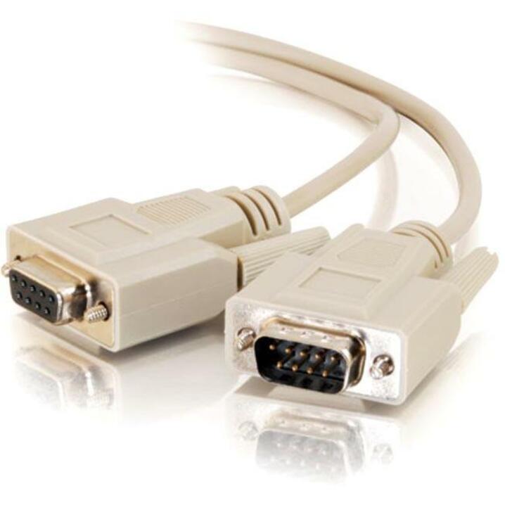 C2G 15ft DB9 M/F Extension Cable - Beige - DB-9 Male - DB-9 Female - 15ft - White - 02713 - eCommerce Business Prime
