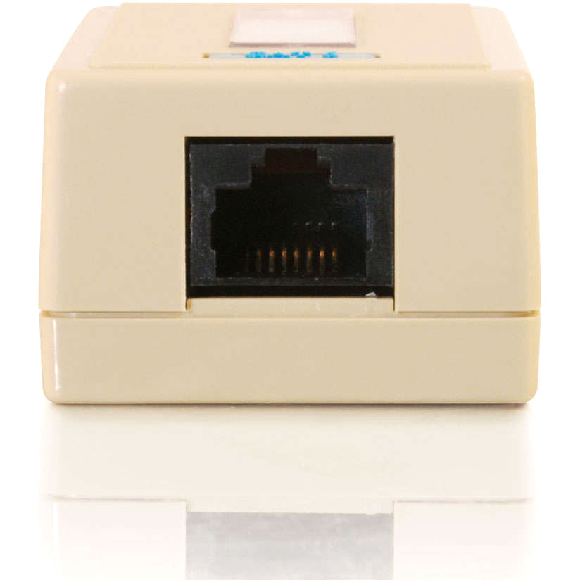 C2G 1-Port Cat5E Surface Mount Box - White - White - 03835 - eCommerce Business Prime