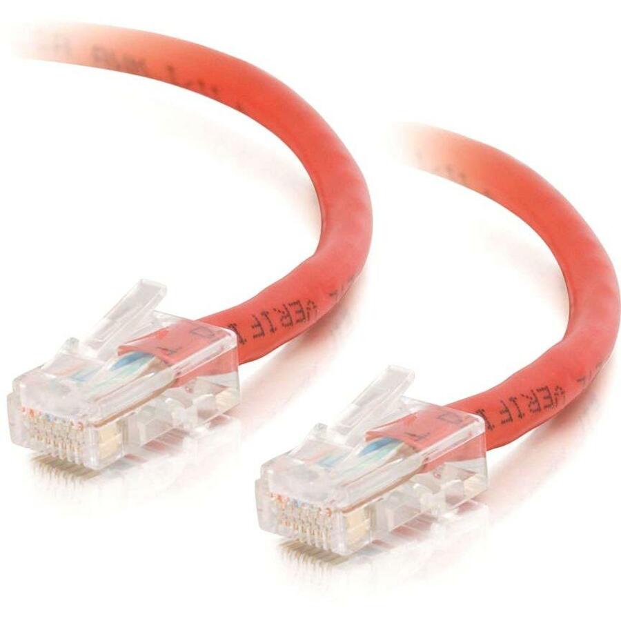 C2G-25ft Cat5e Non-Booted Crossover Unshielded (UTP) Network Patch Cable - Red - Category 5e for Network Device - RJ-45 Male - RJ-45 Male - Crossover - 25ft - Red - 26709 - eCommerce Business Prime