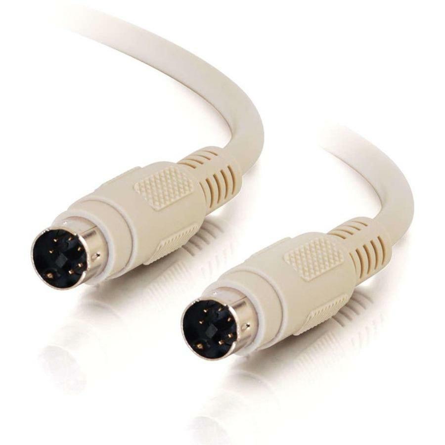 C2G 6ft PS/2 M/M Keyboard/Mouse Cable - mini-DIN (PS/2) Male - mini-DIN Male - 6ft - Beige - 02692 - eCommerce Business Prime