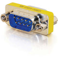 C2G DB9 M/M Mini Gender Changer (Coupler) - 1 Pack - 1 x 9-pin DB-9 Serial Male - 1 x 9-pin DB-9 Serial Male - Silver, Yellow - 02782 - eCommerce Business Prime