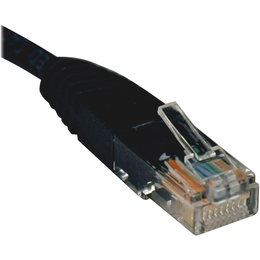 Tripp Lite 7ft Cat5e / Cat5 350MHz Molded Patch Cable RJ45 M/M Black 7' - 7 ft Category 5e Network Cable - First End: 1 x RJ-45 - Male - Second End: 1 x RJ-45 - Male - Patch Cable - Black - 1 Each - N002-007-BK - eCommerce Business Prime