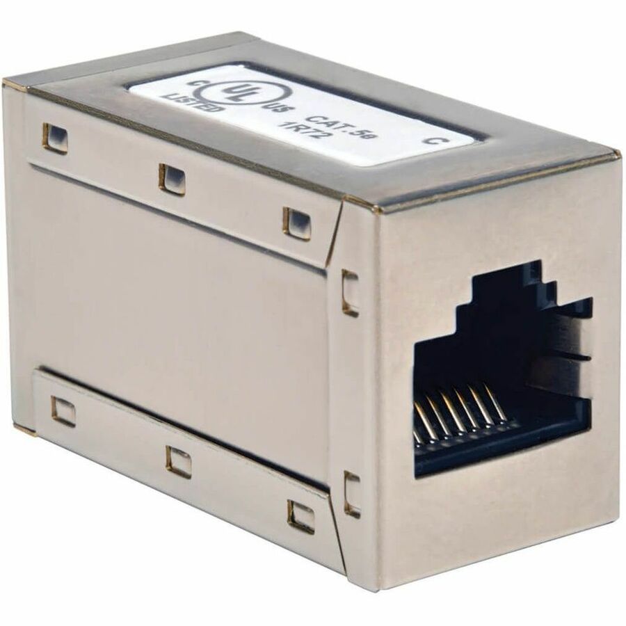 Tripp Lite Cat5e Cat5 Straight Through Modular Shielded In-Line Coupler RJ45 F/F - 1 x RJ-45 Network Female - 1 x RJ-45 Network Female - TAA Compliant - N032-001 - eCommerce Business Prime