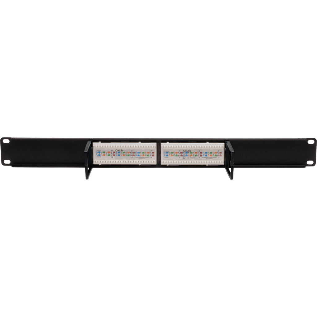 Tripp Lite 12-Port Cat5e Cat5 Rackmount Patch Panel 568B 110 Punch 1URM TAA - 568B, RJ45 Ethernet" - N052-012 - eCommerce Business Prime