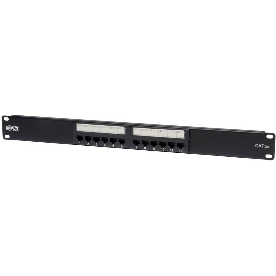 Tripp Lite 12-Port Cat5e Cat5 Rackmount Patch Panel 568B 110 Punch 1URM TAA - 568B, RJ45 Ethernet" - N052-012 - eCommerce Business Prime