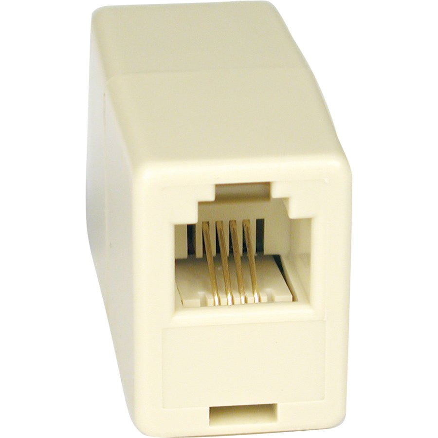 Tripp Lite Straight Through Modular In-Line Coupler Telephone RJ11 F/F TAA - 1 x RJ-11 Phone - Female - Gold - White - TAA Compliant - P420-001 - eCommerce Business Prime