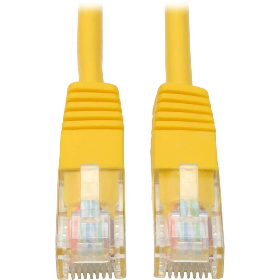 Tripp Lite 7ft Cat5e / Cat5 350MHz Molded Patch Cable RJ45 M/M Yellow 7' - 7ft - 1 x RJ-45 Male - 1 x RJ-45 Male - Yellow - N002-007-YW - eCommerce Business Prime