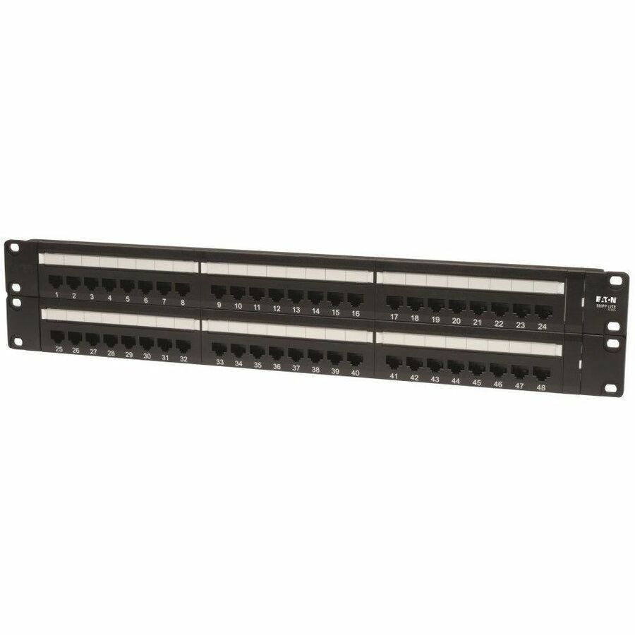 Tripp Lite 48-Port Cat5e Cat5 Rackmount Patch Panel 568B 110 Punch 2URM TAA - 568B, RJ45 Ethernet" - N052-048 - eCommerce Business Prime