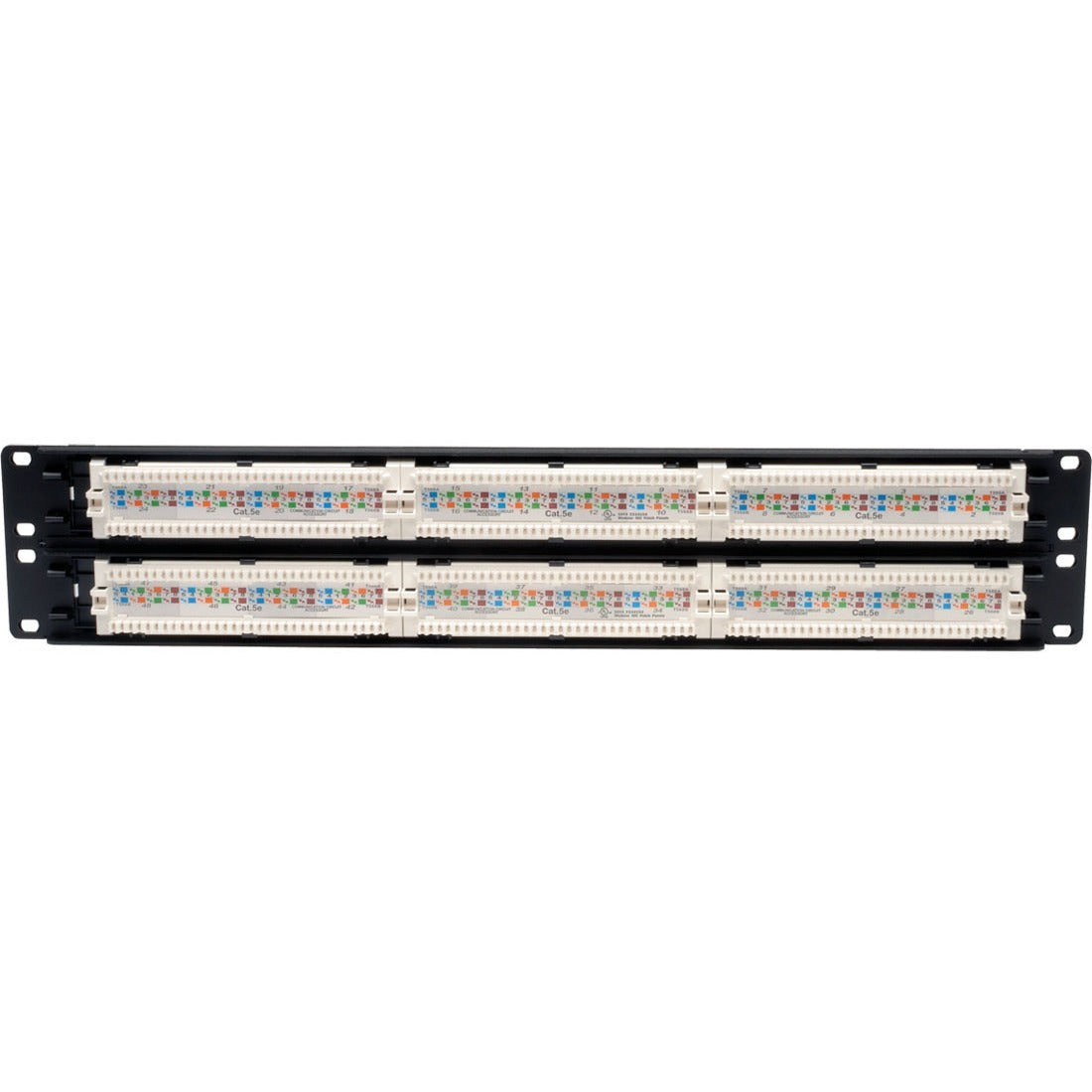 Tripp Lite 48-Port Cat5e Cat5 Rackmount Patch Panel 568B 110 Punch 2URM TAA - 568B, RJ45 Ethernet" - N052-048 - eCommerce Business Prime