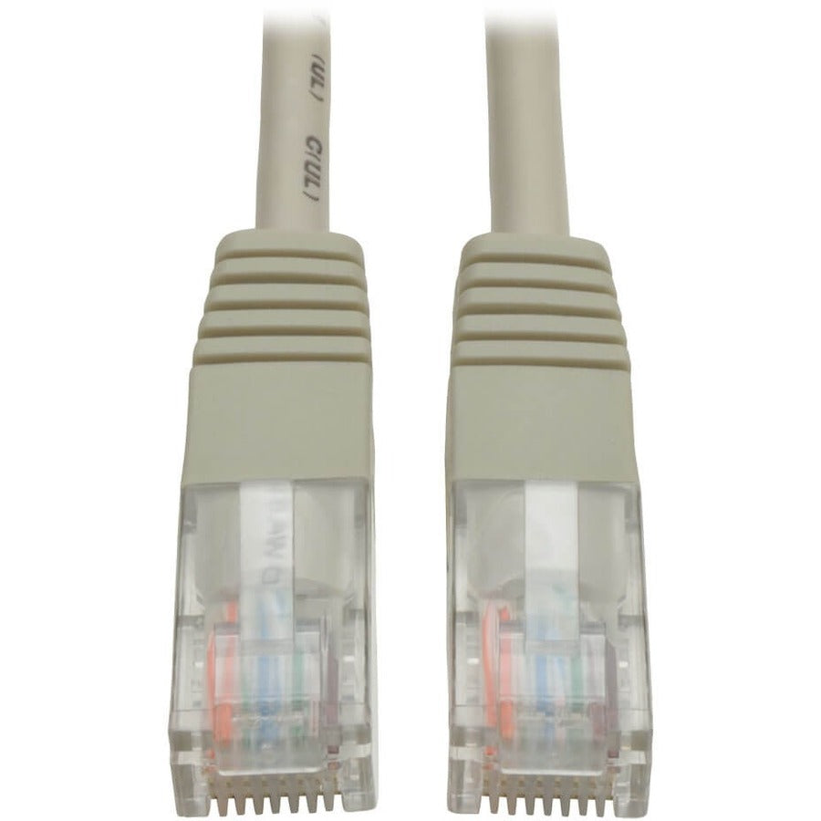 Tripp Lite 10ft Cat5e / Cat5 350MHz Molded Patch Cable RJ45 M/M Gray 10' - 10ft - 1 x RJ-45 Male - 1 x RJ-45 Male - Gray - N002-010-GY - eCommerce Business Prime