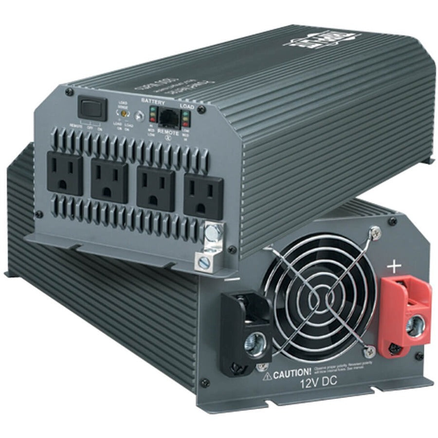 Tripp Lite Compact Inverter 1000W 12V DC to 120V AC 4 Outlets 5-15R - 12V DC - 120V AC - Continuous Power:1000W - eCommerce Business Prime