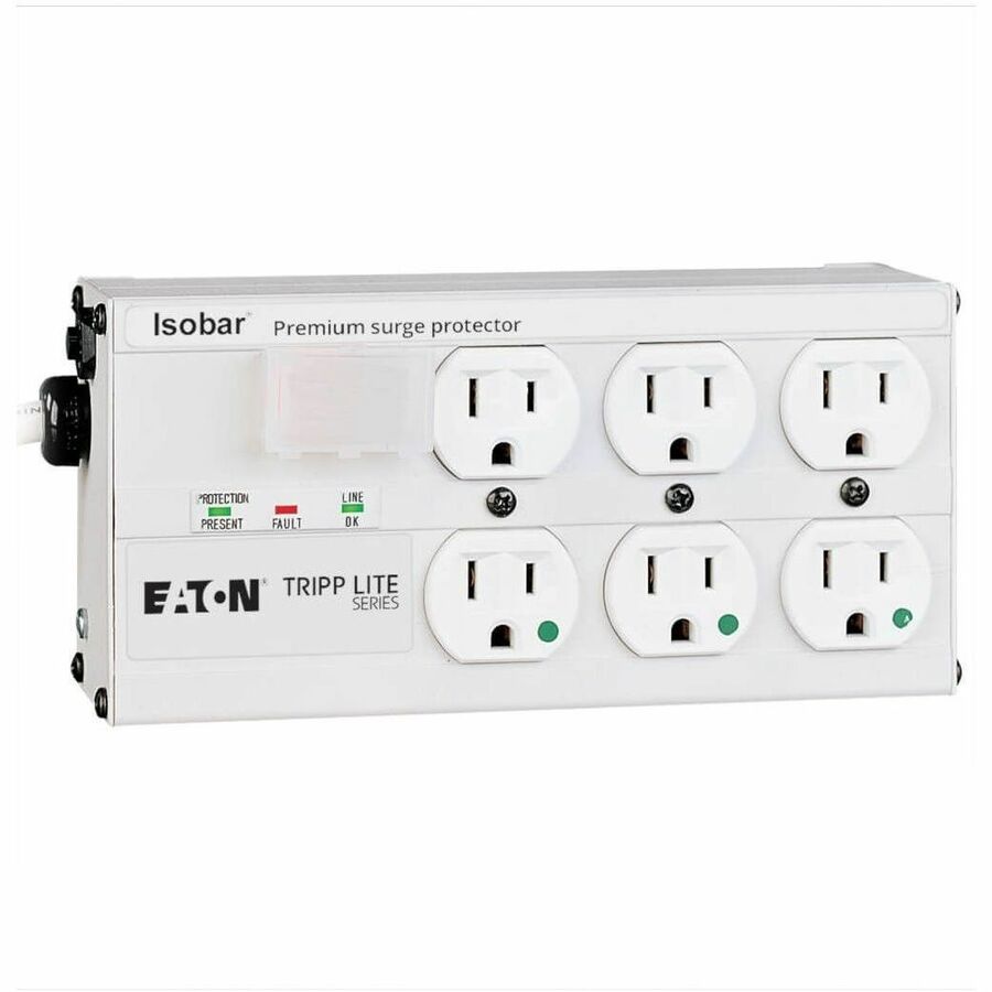 Tripp Lite Isobar Surge Protector Medical Metal 6 Outlet 15' Cord - Receptacles: 6 x NEMA 5-15R - 3330J - ISOBAR6ULTRAHG - eCommerce Business Prime