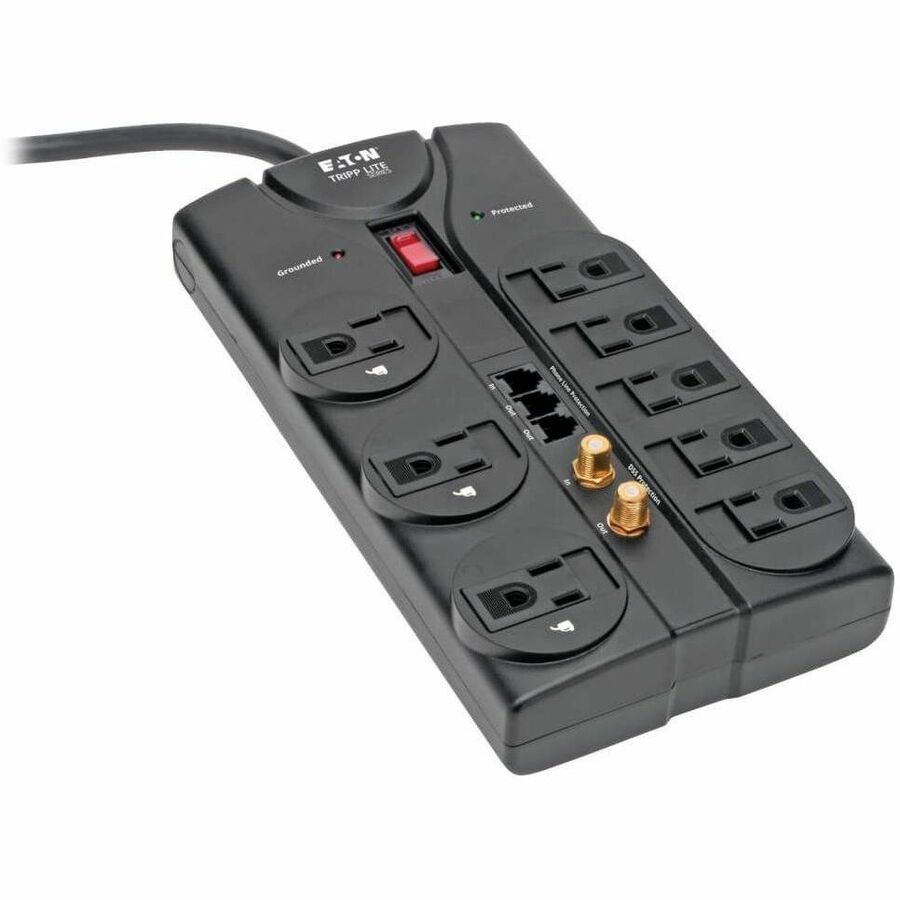 Tripp Lite Surge Protector Power Strip 120V 8 Outlet RJ11 Coax 8' Cord 2160 Joule - Receptacles: 8 x NEMA 5-15R - 2160J - eCommerce Business Prime
