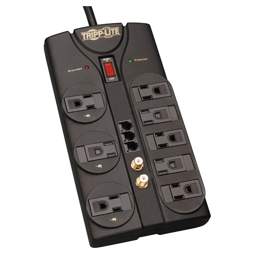 Tripp Lite Surge Protector Power Strip 120V 8 Outlet RJ11 Coax 8' Cord 2160 Joule - Receptacles: 8 x NEMA 5-15R - 2160J - eCommerce Business Prime