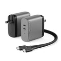ALOGIC 2X68 Rapid Power 68W GaN Charger - Space Grey - Includes 2m 100W USB-C Charging Cable - eCommerce Business Prime