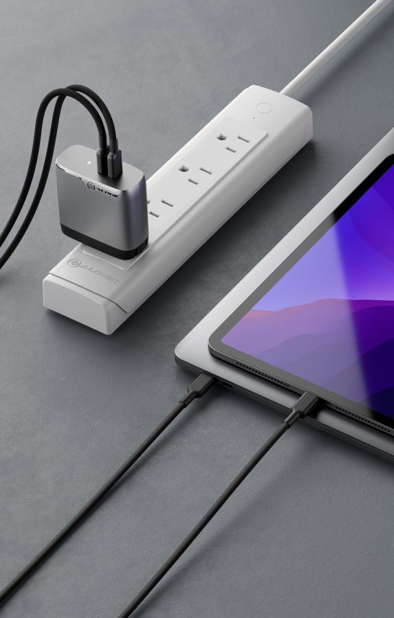 ALOGIC 2X68 Rapid Power 68W GaN Charger - Space Grey - Includes 2m 100W USB-C Charging Cable - eCommerce Business Prime