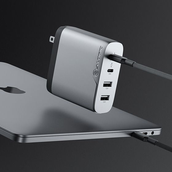 ALOGIC 4X100 Rapid Power 100W GaN Charger - Space Grey - Includes 2m 100W USB-C Charging Cable - eCommerce Business Prime