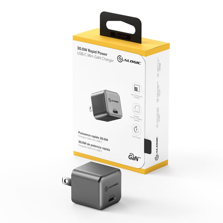 ALOGIC 30W Rapid Power USB-C Miniature GaN Charger - eCommerce Business Prime