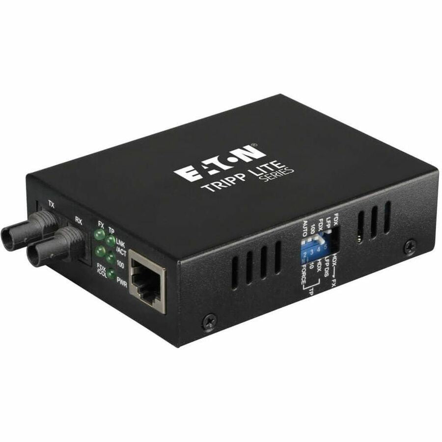 Tripp Lite Fiber Optic 10/100BaseT to 100BaseFX-ST Multimode Media Converter 2km 1310nm - 1 x RJ-45 , 1 x ST Duplex - 10/100Base-TX, 100Base-FX - N784-001-ST - eCommerce Business Prime