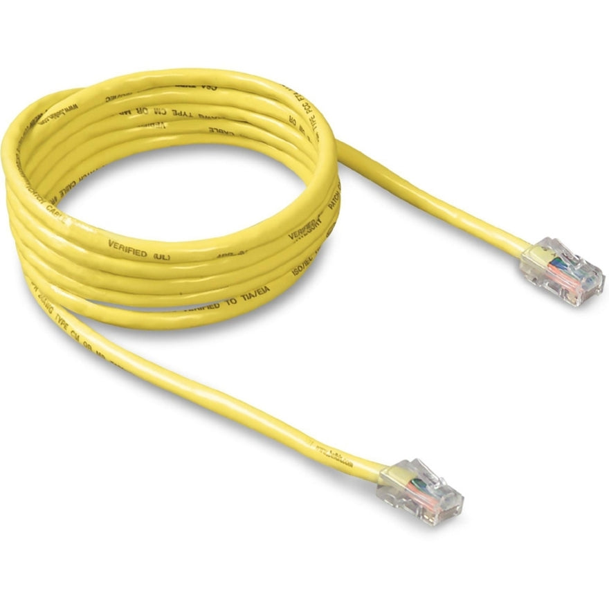 Belkin Cat. 5e Patch Cable - RJ-45 Male - RJ-45 Male - 10ft - Yellow - A3L781-10-YLW - eCommerce Business Prime
