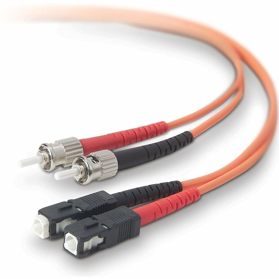 Belkin Fiber Optic Duplex Patch Cable - ST Male - SC Male - 6.56ft - Orange - A2F20207-02M - eCommerce Business Prime