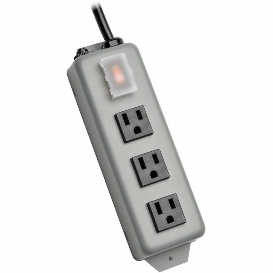 Tripp Lite Waber Power Strip Metal 5-15R 3 Outlet 5-15P 6' Cord - NEMA 5-15P - 3 NEMA 5-15R - 6ft - 3SP - eCommerce Business Prime