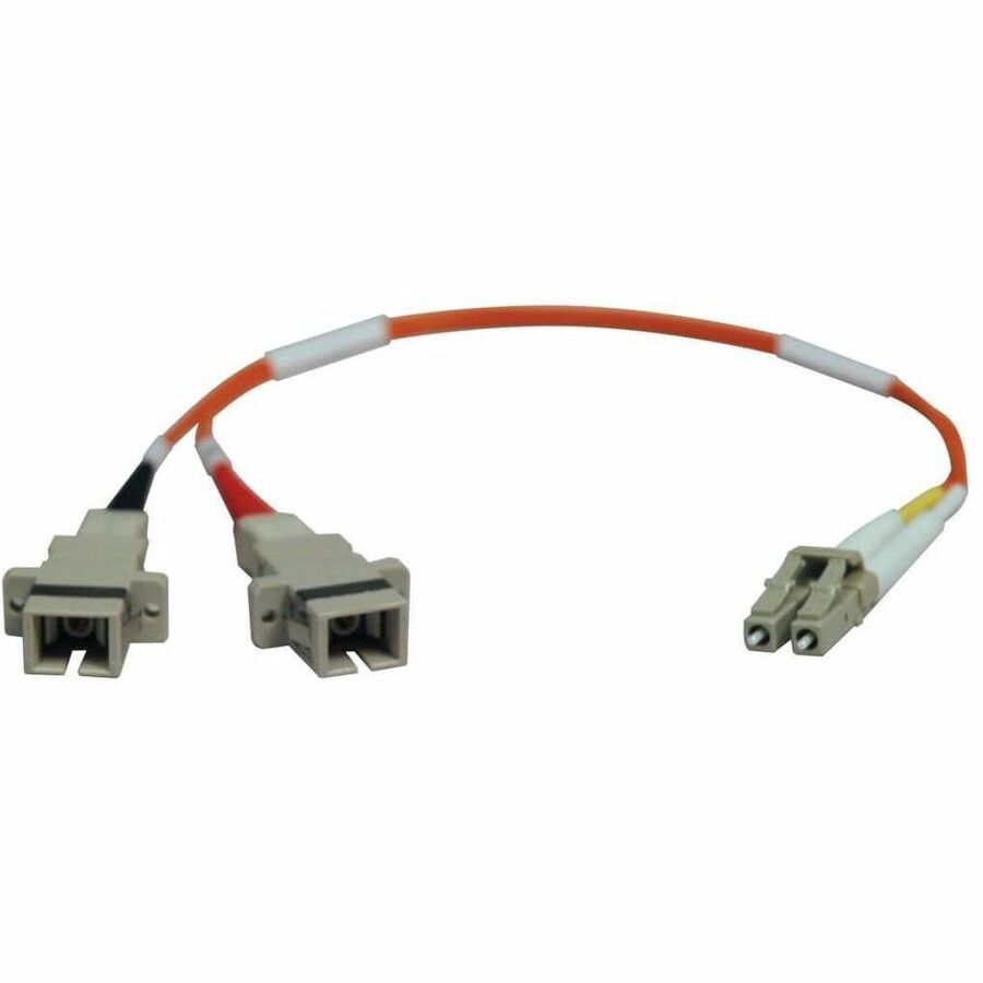 Tripp Lite 0.3M Duplex Multimode Fiber Optic 50/125 Adapter LC/SC M/F 1ft 1' 0.3 Meter - 1 ft Fiber Optic Network Cable - First End: 2 x LC Network - Male - Second End: 2 x SC Network - Female - Orang...  - N458-001-50 - eCommerce Business Prime