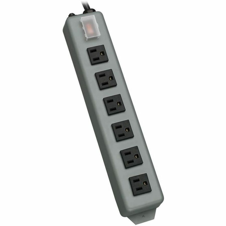 Tripp Lite Waber Power Strip 6-Outlet Industrial Right Angle 5-15R 15ft Crd - NEMA 5-15P - 6 NEMA 5-15R - 15ft Input - UL24RA-15 - eCommerce Business Prime