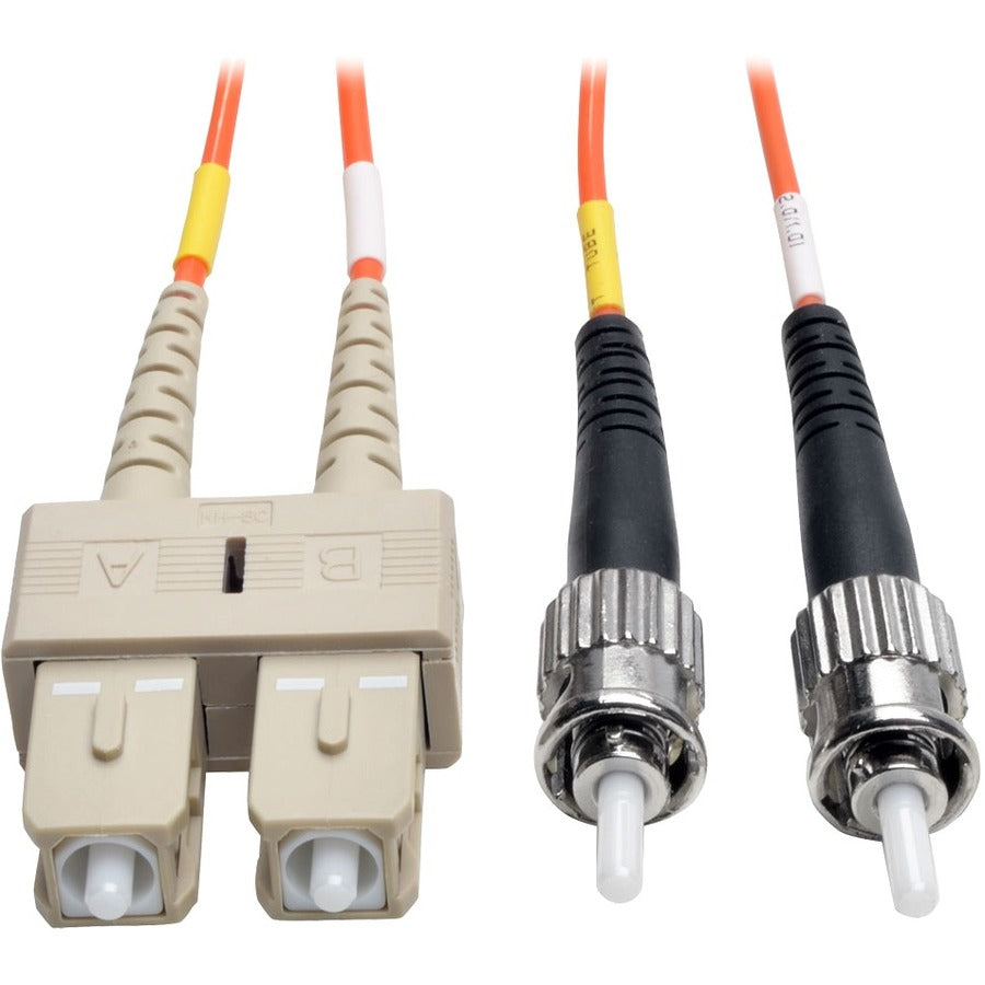 Tripp Lite 2M Duplex Multimode 50/125 Fiber Optic Patch Cable SC/ST 6' 6ft 2 Meter - SC Male - ST Male - 6.56ft - Orange - N504-02M - eCommerce Business Prime