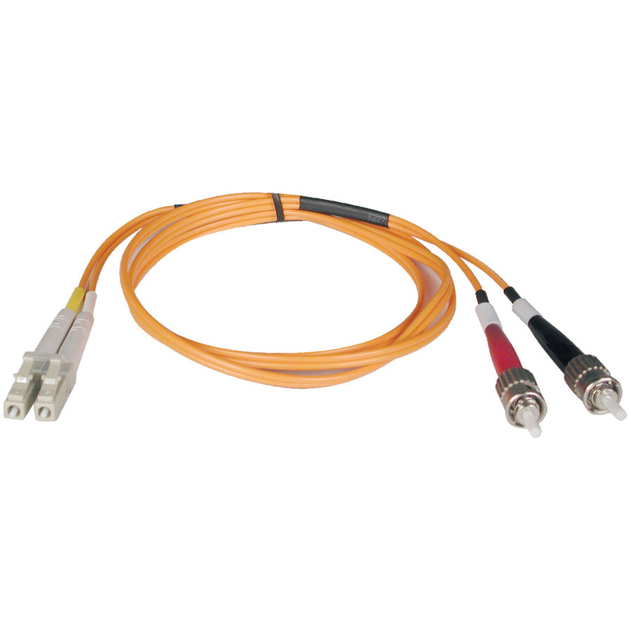 Tripp Lite 8M Duplex Multimode 62.5/125 Fiber Optic Patch Cable LC/ST 26' 26ft 8 Meter - ST Male - LC Male - 26.25ft - Orange - N318-08M - eCommerce Business Prime