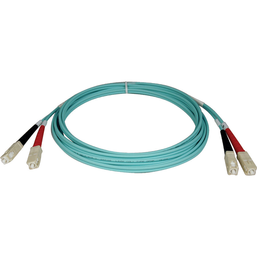 Tripp Lite 5M 10Gb Duplex Multimode 50/125 OM3 LSZH Fiber Optic Patch Cable SC/SC Aqua 16' 16ft 5 Meter - SC Male - SC Male - 16.4ft - Aqua Blue - N806-05M - eCommerce Business Prime