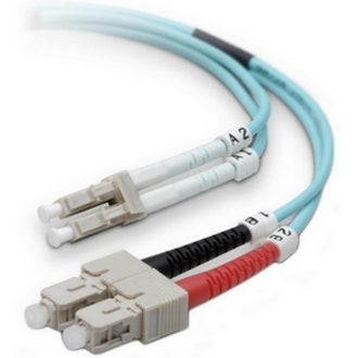 Belkin Fiber Optic Patch Cable - LC Male - SC Male - 3.28ft - Aqua - F2F402L7-01M-G - eCommerce Business Prime