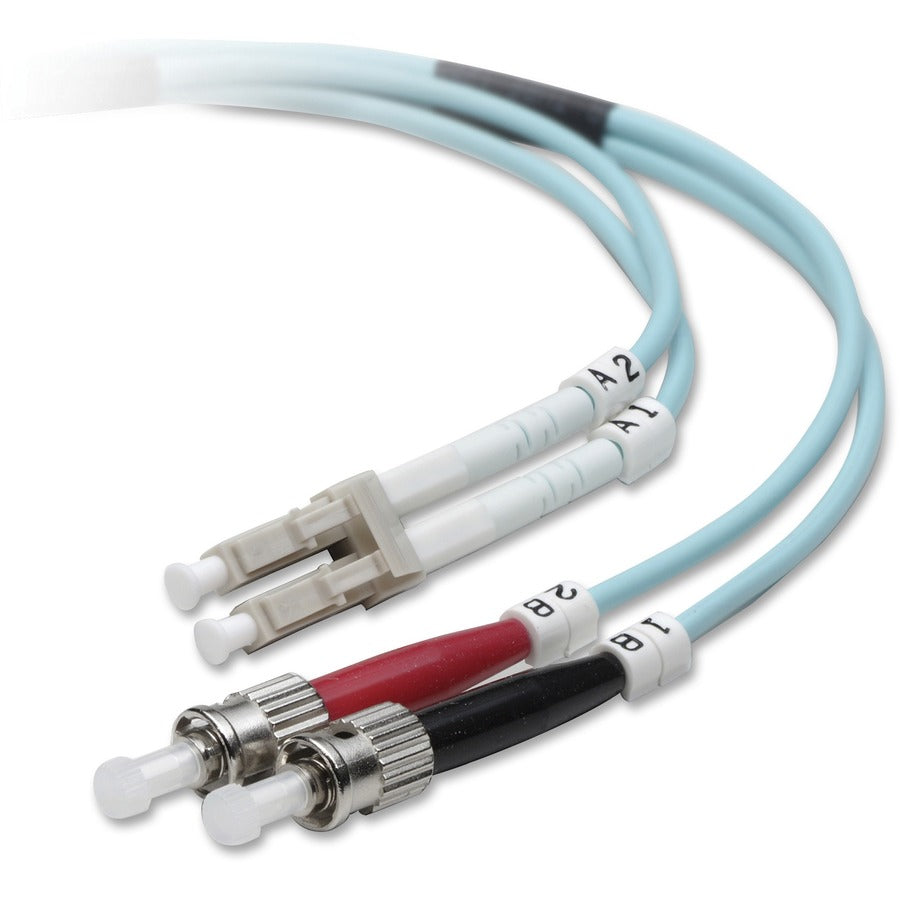 Belkin Fiber Optic Patch Cable - LC Male - ST Male - 9.84ft - Aqua - F2F402L0-03M-G - eCommerce Business Prime