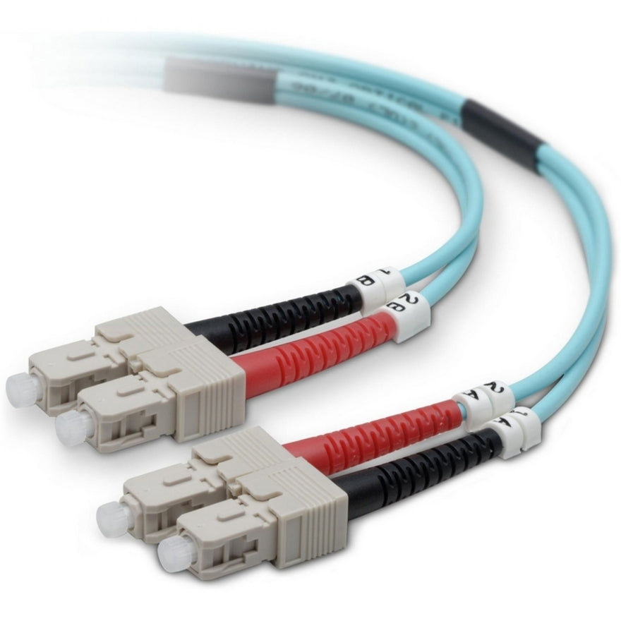 Belkin Fiber Optic Patch Cable - SC Male - SC Male - 16.4ft - Aqua - F2F40277-05M-G - eCommerce Business Prime