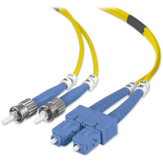 Belkin Fiber Optic Duplex Patch Cable - ST Male - SC Male - 32.81ft - Yellow - F2F80207-10M - eCommerce Business Prime