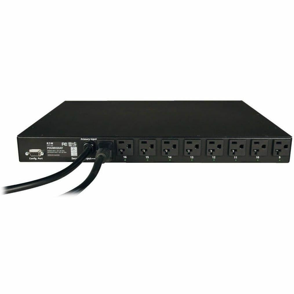 Tripp Lite PDU Metered ATS 120V 20A 5-15/20R 16 Outlet L5-20P Horizontal 1U - 16 x NEMA 5-15/20R - 2.4kVA - 1U Rack-mountable - PDUMH20AT - eCommerce Business Prime