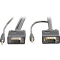 Tripp Lite VGA Coax Monitor Cable with audio, High Resolution cable with RGB coax - (HD15 and 3.5mm M/M) 25-ft. - P504-025 - eCommerce Business Prime