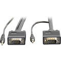 Tripp Lite VGA Coax Monitor Cable with audio, High Resolution cable with RGB coax - (HD15 and 3.5mm M/M) 10-ft. - P504-010 - eCommerce Business Prime