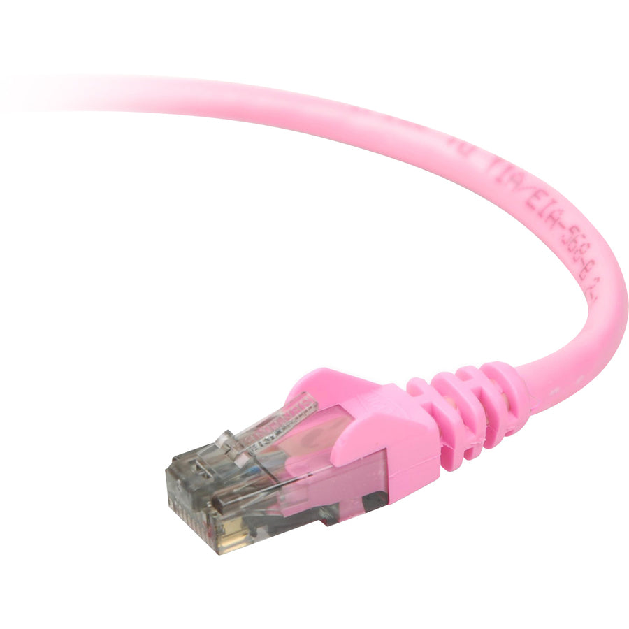 Belkin Cat. 6 UTP Patch Cable - RJ-45 Male - RJ-45 Male - 14ft - Pink - A3L980-14-PNK-S - eCommerce Business Prime