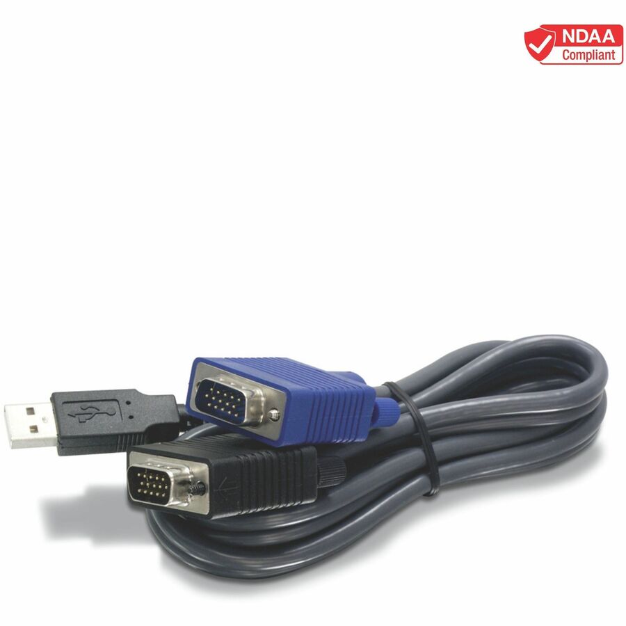 TRENDnet 2-in-1 USB VGA KVM Cable, TK-CU10, VGA/SVGA HDB 15-Pin Male to Male, USB 1.1 Type A, 10 Feet (3.1m), Connect Computers with VGA and USB Ports, USB Keyboard/Mouse Cable & Monitor Cable - 10-fe...  - TK-CU10 - eCommerce Business Prime